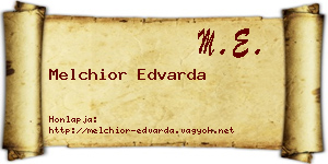 Melchior Edvarda névjegykártya
